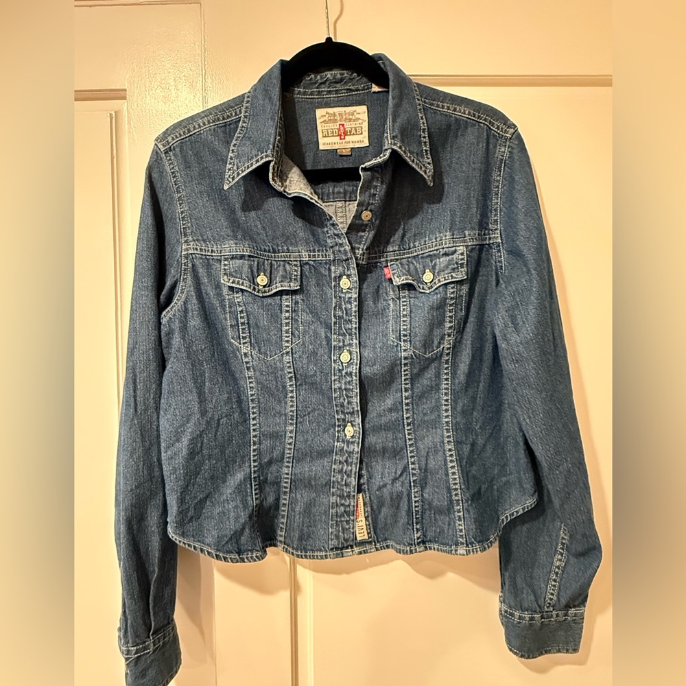 Levi's red tab denim button down shirt
